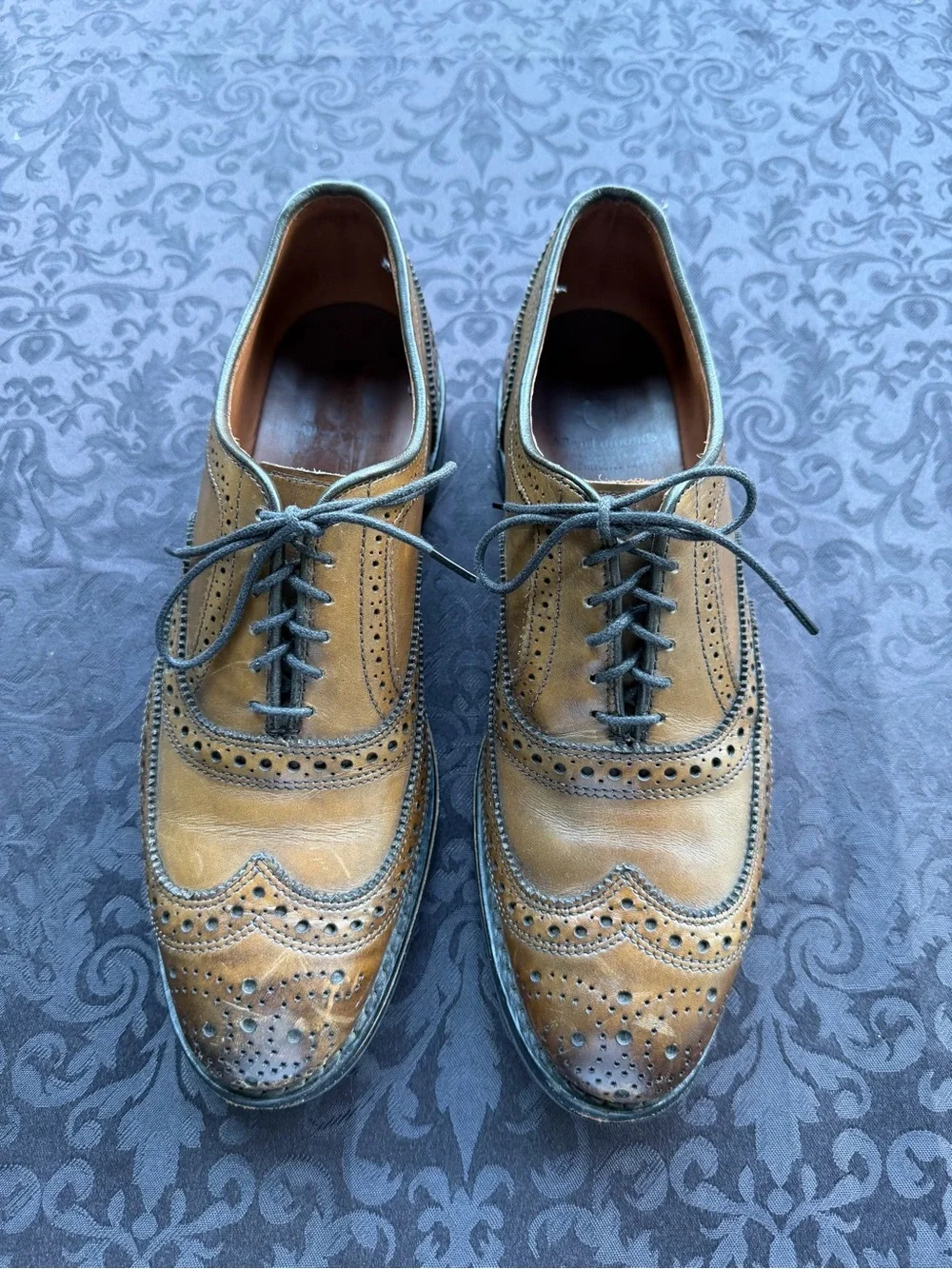 Allen Edmonds McAllister Wingtip Oxford Shoes Men’s 8C Brown Leather USA